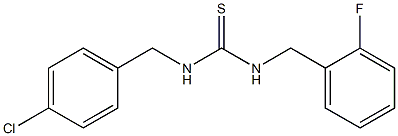 1-[(4-chlorophenyl)methyl]-3-[(2-fluorophenyl)methyl]thiourea 结构式