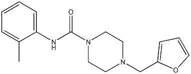 4-(furan-2-ylmethyl)-N-(2-methylphenyl)piperazine-1-carboxamide 结构式