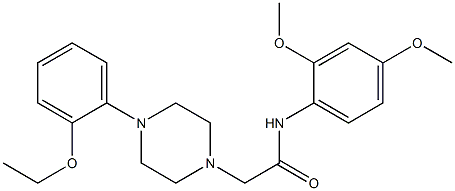 N-(2,4-dimethoxyphenyl)-2-[4-(2-ethoxyphenyl)piperazin-1-yl]acetamide 结构式