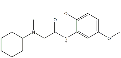 2-[cyclohexyl(methyl)amino]-N-(2,5-dimethoxyphenyl)acetamide 结构式