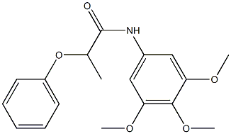 2-phenoxy-N-(3,4,5-trimethoxyphenyl)propanamide 结构式