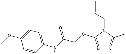 N-(4-methoxyphenyl)-2-[(5-methyl-4-prop-2-enyl-1,2,4-triazol-3-yl)sulfanyl]acetamide 结构式