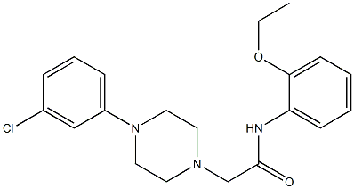 2-[4-(3-chlorophenyl)piperazin-1-yl]-N-(2-ethoxyphenyl)acetamide 结构式