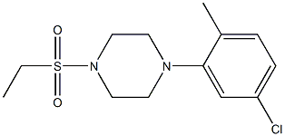 1-(5-chloro-2-methylphenyl)-4-ethylsulfonylpiperazine 结构式