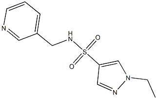 1-ethyl-N-(pyridin-3-ylmethyl)pyrazole-4-sulfonamide 结构式