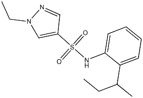 N-(2-butan-2-ylphenyl)-1-ethylpyrazole-4-sulfonamide 结构式