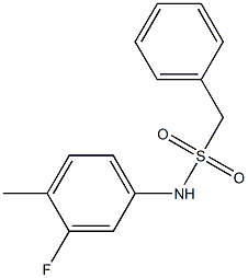 N-(3-fluoro-4-methylphenyl)-1-phenylmethanesulfonamide 结构式