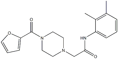 N-(2,3-dimethylphenyl)-2-[4-(furan-2-carbonyl)piperazin-1-yl]acetamide 结构式