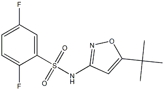 N-(5-tert-butyl-1,2-oxazol-3-yl)-2,5-difluorobenzenesulfonamide 结构式