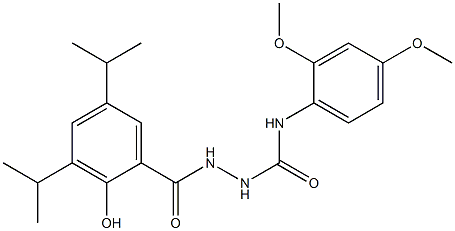 1-(2,4-dimethoxyphenyl)-3-[[2-hydroxy-3,5-di(propan-2-yl)benzoyl]amino]urea 结构式