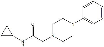 N-cyclopropyl-2-(4-phenylpiperazin-1-yl)acetamide 结构式