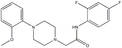 N-(2,4-difluorophenyl)-2-[4-(2-methoxyphenyl)piperazin-1-yl]acetamide 结构式