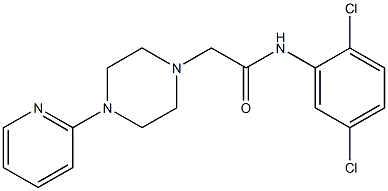 N-(2,5-dichlorophenyl)-2-(4-pyridin-2-ylpiperazin-1-yl)acetamide 结构式