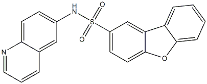 N-quinolin-6-yldibenzofuran-2-sulfonamide 结构式