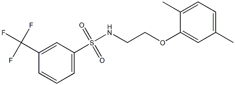 N-[2-(2,5-dimethylphenoxy)ethyl]-3-(trifluoromethyl)benzenesulfonamide 结构式