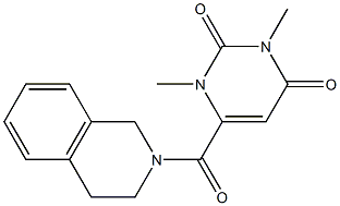 6-(3,4-dihydro-1H-isoquinoline-2-carbonyl)-1,3-dimethylpyrimidine-2,4-dione 结构式