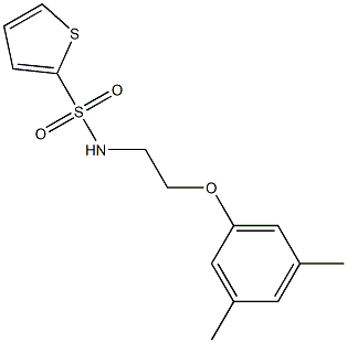 N-[2-(3,5-dimethylphenoxy)ethyl]thiophene-2-sulfonamide 结构式