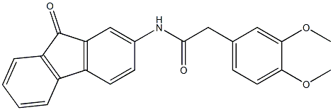 2-(3,4-dimethoxyphenyl)-N-(9-oxofluoren-2-yl)acetamide 结构式