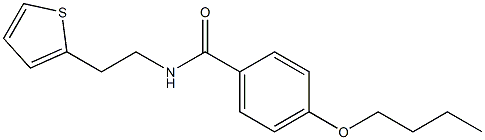 4-butoxy-N-(2-thiophen-2-ylethyl)benzamide 结构式