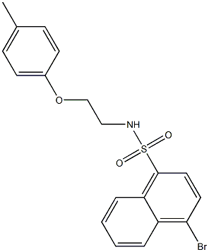 4-bromo-N-[2-(4-methylphenoxy)ethyl]naphthalene-1-sulfonamide 结构式