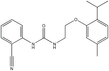 1-(2-cyanophenyl)-3-[2-(5-methyl-2-propan-2-ylphenoxy)ethyl]urea 结构式