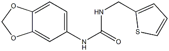 1-(1,3-benzodioxol-5-yl)-3-(thiophen-2-ylmethyl)urea 结构式