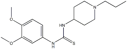 1-(3,4-dimethoxyphenyl)-3-(1-propylpiperidin-4-yl)thiourea 结构式