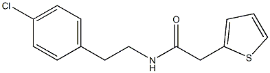 N-[2-(4-chlorophenyl)ethyl]-2-thiophen-2-ylacetamide 结构式