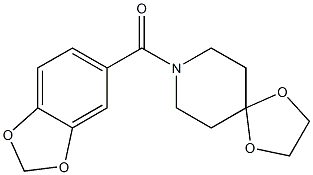 1,3-benzodioxol-5-yl(1,4-dioxa-8-azaspiro[4.5]decan-8-yl)methanone 结构式