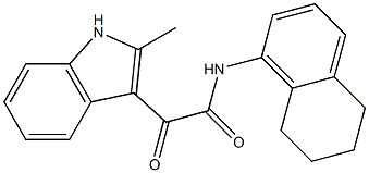 2-(2-methyl-1H-indol-3-yl)-2-oxo-N-(5,6,7,8-tetrahydronaphthalen-1-yl)acetamide 结构式