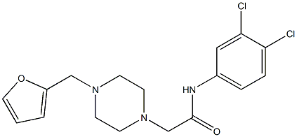 N-(3,4-dichlorophenyl)-2-[4-(furan-2-ylmethyl)piperazin-1-yl]acetamide 结构式