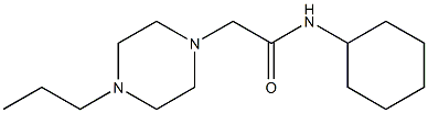 N-cyclohexyl-2-(4-propylpiperazin-1-yl)acetamide 结构式