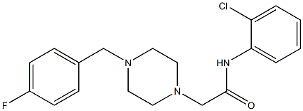 N-(2-chlorophenyl)-2-[4-[(4-fluorophenyl)methyl]piperazin-1-yl]acetamide 结构式