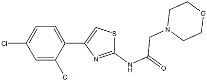 N-[4-(2,4-dichlorophenyl)-1,3-thiazol-2-yl]-2-morpholin-4-ylacetamide 结构式