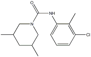 N-(3-chloro-2-methylphenyl)-3,5-dimethylpiperidine-1-carboxamide 结构式