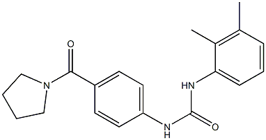 1-(2,3-dimethylphenyl)-3-[4-(pyrrolidine-1-carbonyl)phenyl]urea 结构式