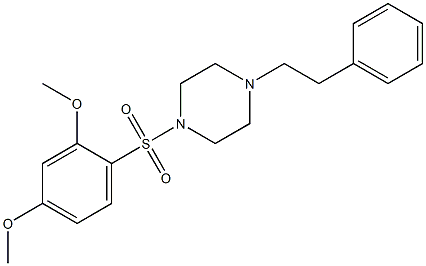 1-(2,4-dimethoxyphenyl)sulfonyl-4-(2-phenylethyl)piperazine 结构式