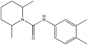 N-(3,4-dimethylphenyl)-2,6-dimethylpiperidine-1-carboxamide 结构式