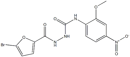 1-[(5-bromofuran-2-carbonyl)amino]-3-(2-methoxy-4-nitrophenyl)urea 结构式