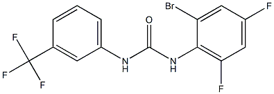 1-(2-bromo-4,6-difluorophenyl)-3-[3-(trifluoromethyl)phenyl]urea 结构式