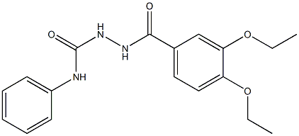 1-[(3,4-diethoxybenzoyl)amino]-3-phenylurea 结构式