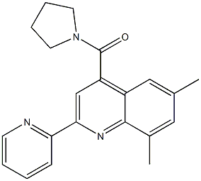 (6,8-dimethyl-2-pyridin-2-ylquinolin-4-yl)-pyrrolidin-1-ylmethanone 结构式