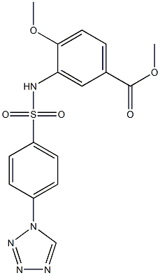 methyl 4-methoxy-3-[[4-(tetrazol-1-yl)phenyl]sulfonylamino]benzoate 结构式