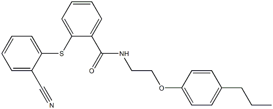 2-(2-cyanophenyl)sulfanyl-N-[2-(4-propylphenoxy)ethyl]benzamide 结构式