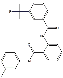N-(3-methylphenyl)-2-[[3-(trifluoromethyl)benzoyl]amino]benzamide 结构式
