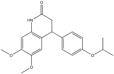 6,7-dimethoxy-4-(4-propan-2-yloxyphenyl)-3,4-dihydro-1H-quinolin-2-one 结构式