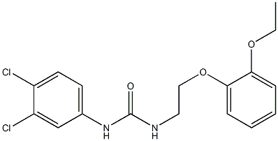 1-(3,4-dichlorophenyl)-3-[2-(2-ethoxyphenoxy)ethyl]urea 结构式