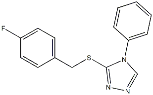 3-[(4-fluorophenyl)methylsulfanyl]-4-phenyl-1,2,4-triazole 结构式