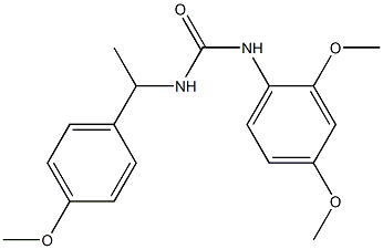 1-(2,4-dimethoxyphenyl)-3-[1-(4-methoxyphenyl)ethyl]urea 结构式