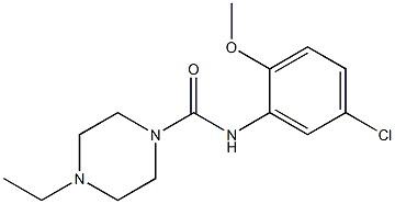 N-(5-chloro-2-methoxyphenyl)-4-ethylpiperazine-1-carboxamide 结构式